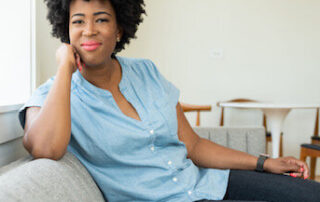 Erika Blue Shirt Couch